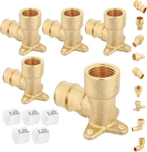 Vista 10 de PEX A Accesorios de latón de expansión, 1/2 "x 1/2" NPT hembra PEX-A Codo de oreja solo para tubos Pex-a (ASTM F1960)-2P