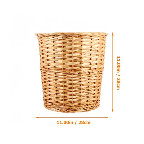Vista 6 de PRETYZOOM Cesta de almacenamiento tejida moderna para arreglos florales, papelera decorativa para dormitorio, sala de estar