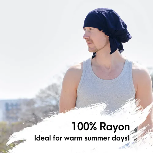 Vista 3 de Casualbox PRE-TIED Bandana Cap Head Wrap du Rag Respiración Rayón All Season