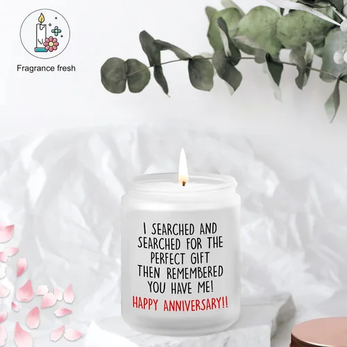 Vista 5 de Velas de feliz aniversario, regalos para ella, él, pareja, 1, 2, 5, aniversario de un año, regalos románticos para esposa, marido, novia, novio
