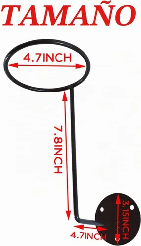 Vista 2 de TIHOOD Soporte para casco, gancho de pared para abrigos, sombreros, gorras, accesorios de motocicleta (negro)