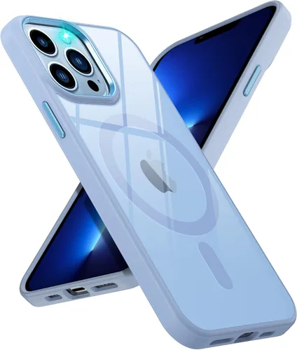 Vista 14 de Funda para iPhone 13 Pro compatible con MagSafe, funda magnética transparente para iPhone 13 Pro con funda protectora delgada a prueba de golpes
