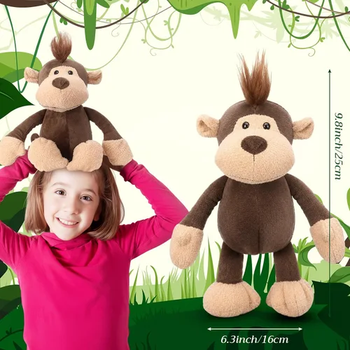 Vista 2 de Blueweenly - 12 peluches de mono para niños de 9.8 pulgadas