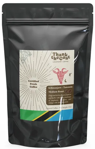 Vista 7 de Thank the Goat Made to Order Café molido gourmet, recién tostado, tostado medio de Huila, Colombia, 12 oz.
