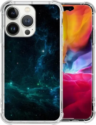 Vista 49 de CARLOCA Funda compatible con iPhone 7 Plus para niña, transparente con increíble diseño de nebulosa espacial, diseño de plástico a prueba de golpes