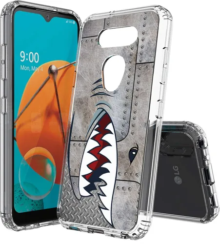 Vista 7 de Compatible con LG Aristo 5, funda transparente impresa, a prueba de golpes, arañazos, compatible con LG Phoenix 5/Fortune 3/Tribute Monarch/Risio 4