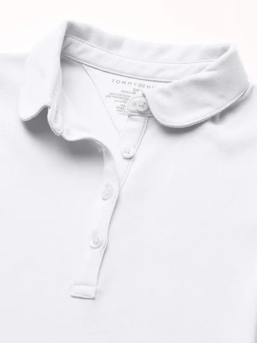 Vista 3 de Tommy Hilfiger Polo de las muchachas del cuello de Peter Pan del enclavamiento de la manga corta, uniforme escolar