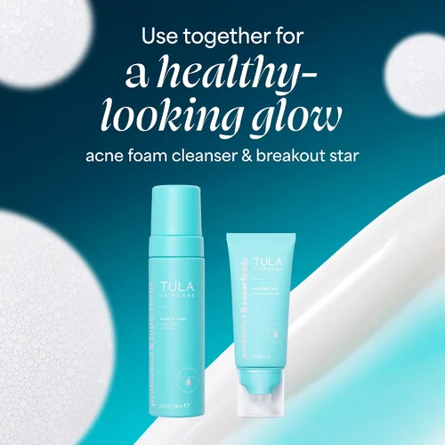 Vista 6 de TULA Skin Care Breakout Star - Hidratante para el acné, previene y trata brotes leves, ilumina las marcas, calma la piel, contiene prebióticos