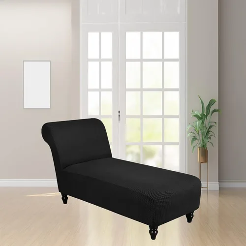 Vista 5 de Funda elástica para tumbona, funda para silla sin brazos para sala de estar y dormitorio, tela jacquard suave, lavable a máquina para protector
