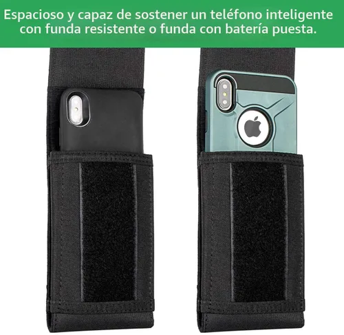 Vista 3 de Funda Táctica Molle para Teléfono, Funda de Cinturón con Asa de Bucle Resistente con Parche de Bandera para iPhone 17 Pro Max/Air/17 Pro/17/16 Pro