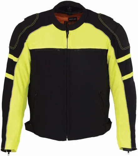 Vista 2 de De los hombres moto negro/verde malla chamarra de montar w/chaqueta Lluvia extraíble Liner Regular), s, Regular