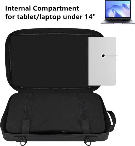 Vista 9 de DJ Control - Funda de viaje para AlphaTheta DDJ-FLX2 y accesorios Mochila portátil para bolso de hombro para Hercules Inpulse 200 MK2/Inpulse 200