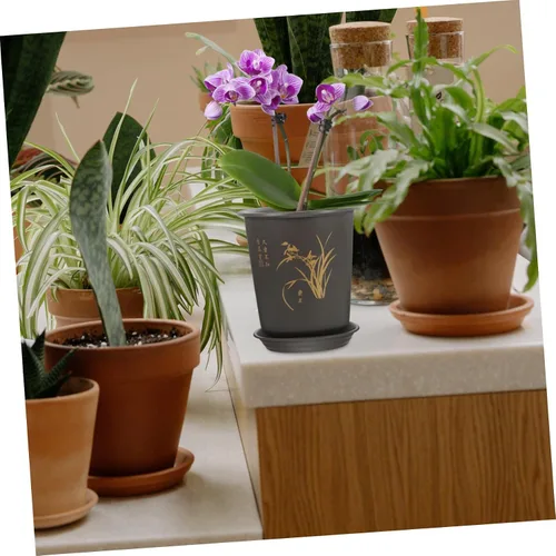 Vista 9 de 3 Sets Orchid Nursery Pots, Plastic Planters, Deep Drainage