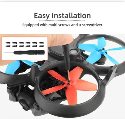 Vista 6 de 4 hélices Avata Drone 2925S de liberación rápida compatibles con DJI Avata Quadcopter Azul