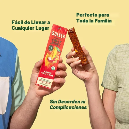Vista 5 de Solely - Charqui de frutas orgánicas Un ingrediente Vegano Sin OGM Sin gluten Sin agregado de azúcar