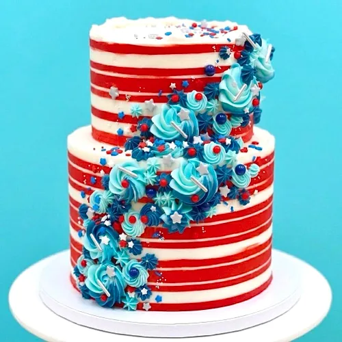 Vista 3 de Gránulos Azúcar de color Gránulos patrióticos Espolvorear rojo, blanco y azul Azúcar de cóctel Espolvorear para cupcakes Gránulos