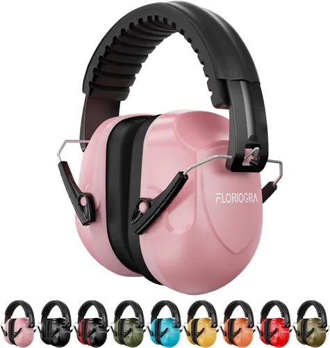 Vista 10 de Noise Reduction Ear Muffs, NRR 34dB Ear Protection for Adults Black Red