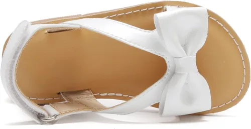 Vista 5 de Felix Flora Sandalias para niña pequeña - Zapatos de vestir para niña con punta abierta zapatos planos de verano para niños pequeños