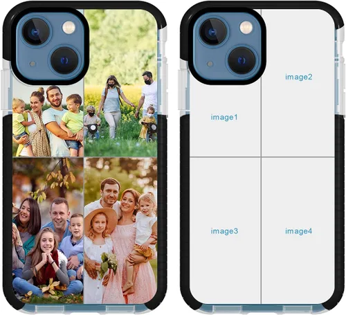 Vista 10 de Funda de teléfono personalizada para iPhone 13 Mini, funda personalizada de fotos de collage de múltiples imágenes, resistente a los arañazos, a