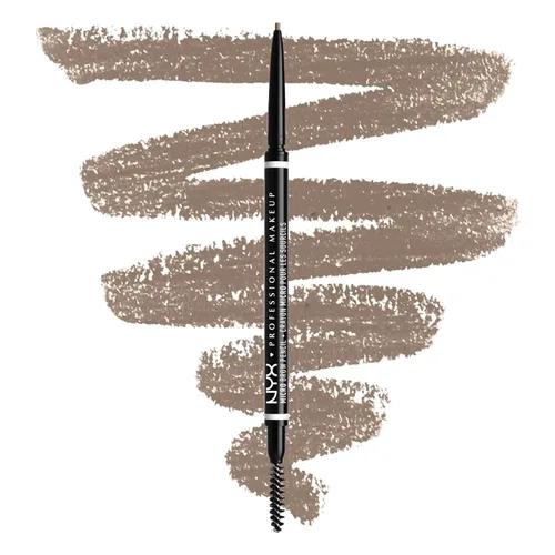 Vista 11 de NYX PROFESSIONAL MAKEUP Lápiz micro para cejas, lápiz preciso para cejas, color gris pardo