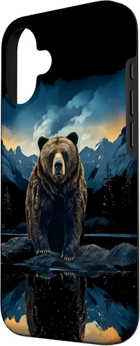 Vista 2 de Bear Grizzly Animal Mountain Hiking Case for iPhone 16