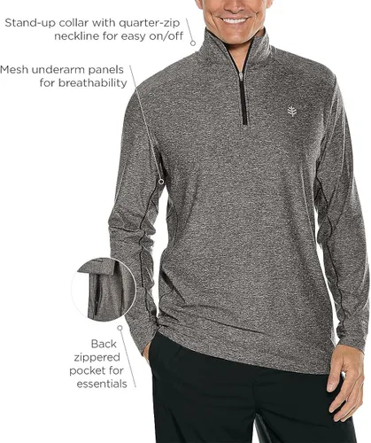 Vista 3 de Coolibar UPF 50+ Agility Performance - Sudadera para hombre, protección solar