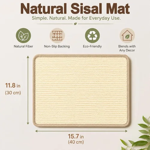 Vista 2 de Almohadilla para rascar de conejo, tapete rascador de sisal natural de conejo, juguete multifuncional para masticar y almohadilla para el cuidado