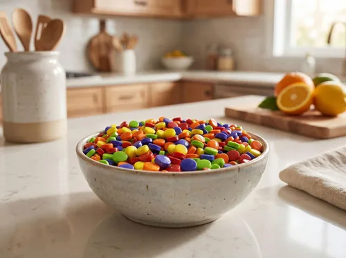 Vista 3 de Sour Candy Bites Limón, Limón, Naranja, Azul Frambuesa y Cereza, 1 libra intensamente ácida, bolsa masticable dulce fresca a granel para compartir