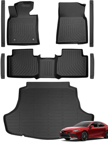 Vista 31 de Alfombrillas para suelo de Dodge Durango 2016-2025 2026 de 6 asientos, protector de carga para todo tipo de clima, TPE resistente, impermeable