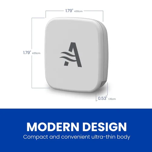 Vista 4 de AprilAire Z10IDT - Sensor inalámbrico de temperatura y humedad para interiores, compatible con termostato programable Wi-Fi S86WMUPR, gris