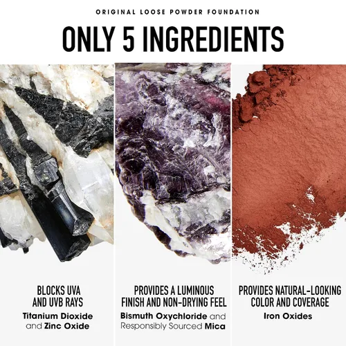 Vista 6 de bareMinerals Base mineral suelta original de lujo SPF15, 0.63 oz - Feria 01 Feria