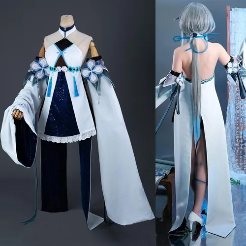 Vista 2 de NSPSTT Genshin Cosplay Navia Cosplay Vestido Genshin Impact Disfraz
