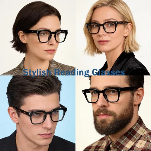 Vista 2 de Round Small Frame Reading Glasses for Women Readers for Men Blue Light Blocking Retro
