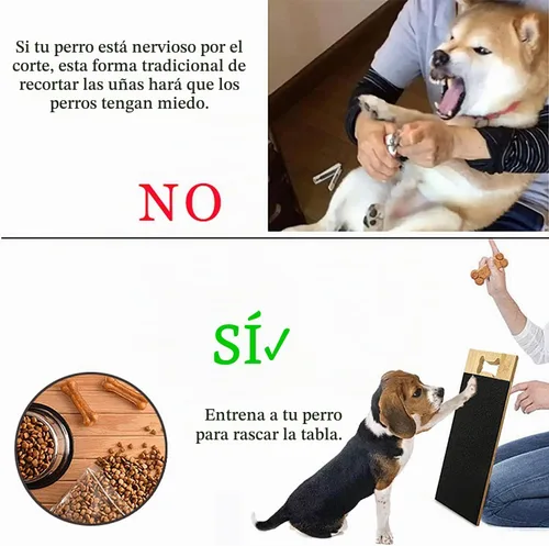 Vista 5 de Tabla para rascar uñas de perro, lima de doble cara para patas de perros, almohadilla de arena de dos caras, 15.7 x 8.8 pulgadas, divertido cuidado
