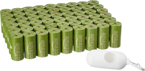 Vista 13 de AmazonBasics Bolsas Mejoradas para Desechos de Perro con Dispensador y Clip para Correa - 270 Unidades, Mango Brasileño