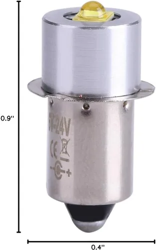 Vista 9 de Linterna de 18 V Super brillante LED reemplazo bombilla actualización, luz de trabajo de emergencia, antorchas de alto brillo 5W 6-24V P13.5S