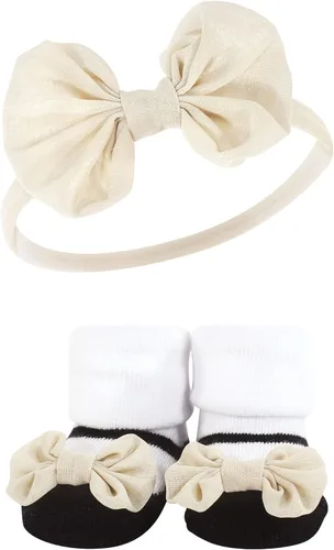 Vista 5 de Hudson Baby Conjunto de regalo de diadema y calcetines para niña