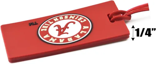 Vista 4 de Paquete de 2 etiquetas de PVC para equipaje de Alabama Crimson Tide