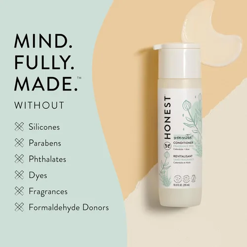 Vista 5 de The Honest Company Paquete sin fragancia para pieles sensibles Champú limpiador 2 en 1 + gel de baño y acondicionador sin silicona Derivado