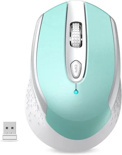 Vista 8 de Ratón inalámbrico inalámbrico silencioso de 2.4 G, 6 botones, 3 niveles de DPI para laptop, escritorio, MacBook, PC