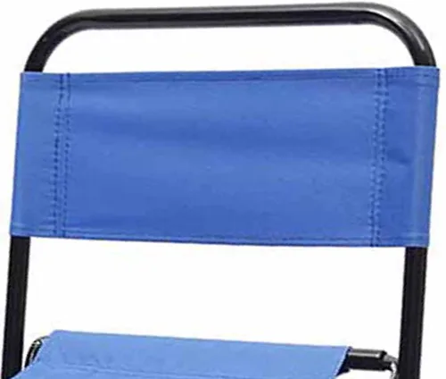 Vista 4 de Drfeify Foldable Chair, Portable Camping Seat with Storage Pocket Bag, Strong Bearing Capacity Oxford Cloth Fishing Chair for Outdoor Leisure (Blue)