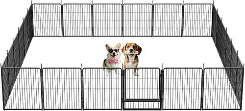 Vista 20 de SunsGrove - Cerca para perros para exteriores, corral resistente de 32 pulgadas con 2 paneles para perros pequeños y medianos, cerca de juego