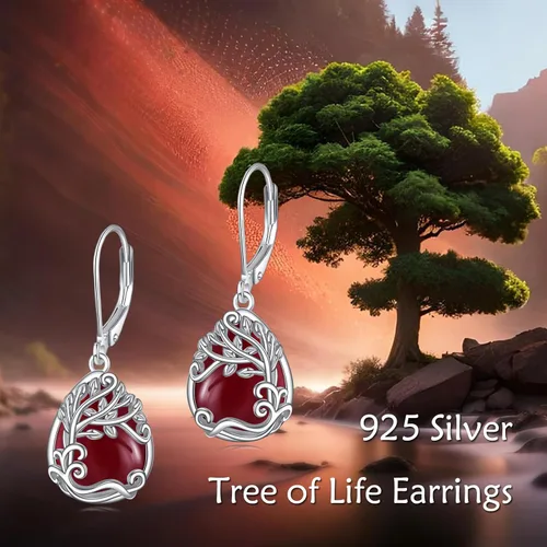 Vista 188 de Aretes colgantes con forma de lágrima de filigrana de piedra lunar de plata de ley 925 con cierre de palanca para mujer, regalos de joyería