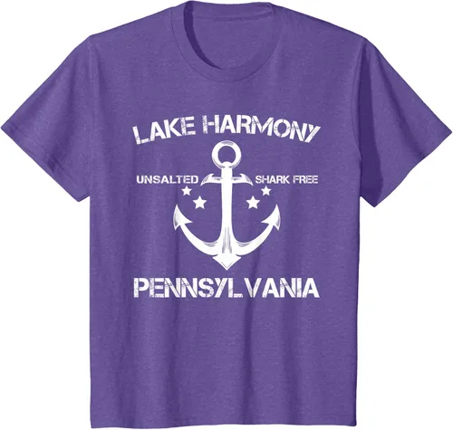 Vista 59 de Playera divertida de Lago Harmony Pennsylvania para acampada o pesca Negro