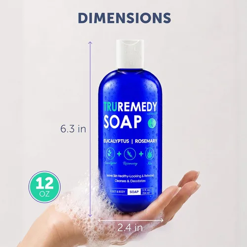 Vista 3 de Truremedy Naturals Gel de Ducha de Eucalipto y Romero – Gel de ducha terapéutico y relajante para hombres y mujeres – Gel de ducha hidratante