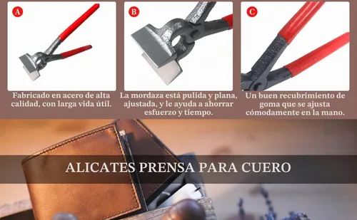 Vista 3 de Alicates planos Herramientas de fabricación de cuero Herramienta de costura