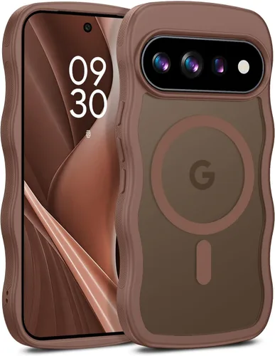 Vista 37 de BENTOBEN Funda magnética para Google Pixel 10, bonita funda rizada ondulada Pixel10 [compatible con MagSafe], antideslizante, a prueba de golpes