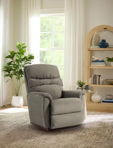 Vista 2 de La-Z-Boy Coleman Power - Silla reclinable mecedora, color gris
