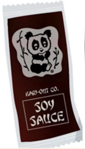 Vista 4 de Paquete de porciones de salsa de soja de 0.28 oz - 450/caja