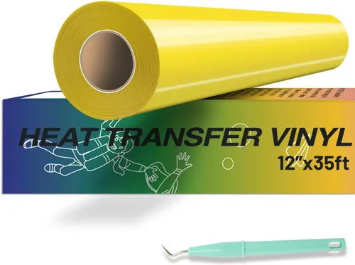 Vista 24 de HTVRONT - Rollos de vinilo de transferencia de calor de teñido anudado, 12 pulgadas x 8 pies, acuarela HTV tinte rosa